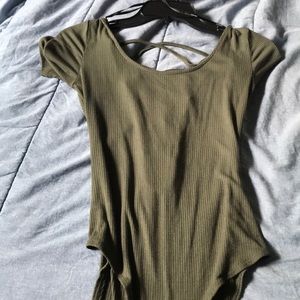 Forever 21 olive green bodysuit